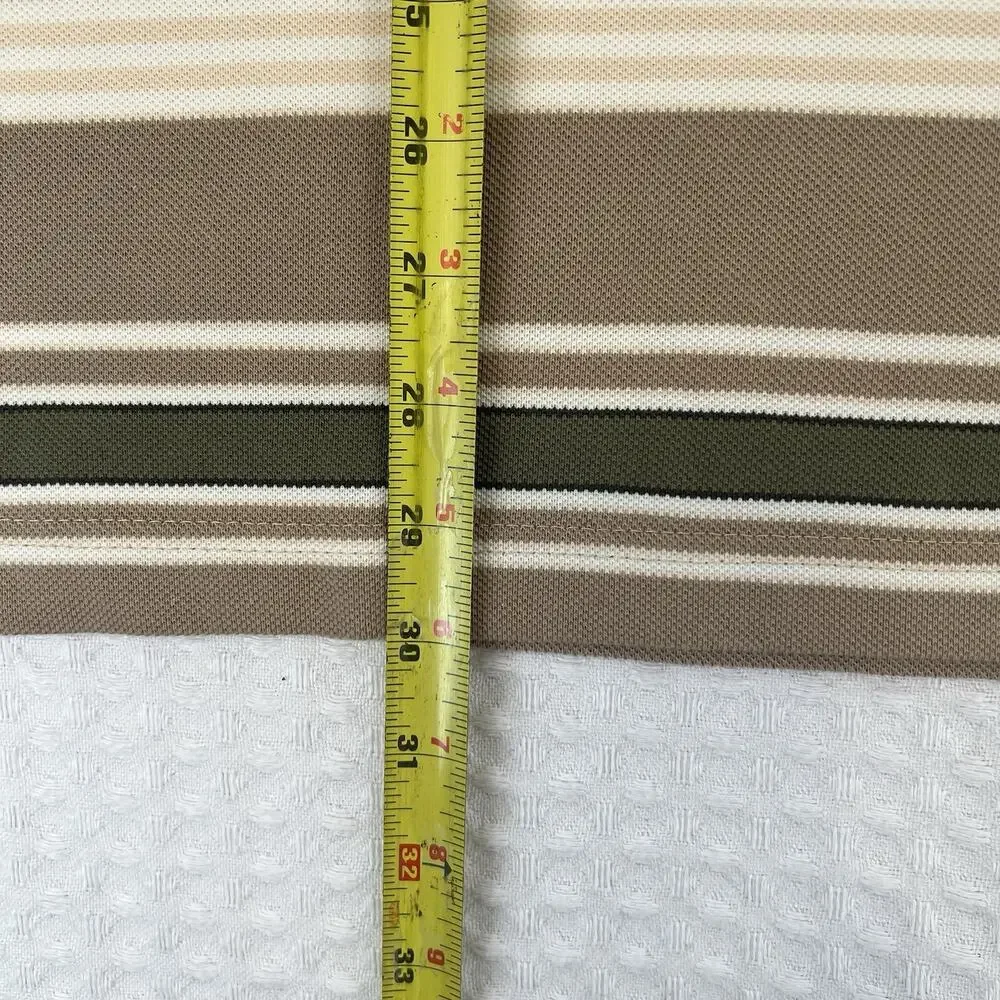 Polo Ralph Lauren Rugby Shirt XL Beige Green Striped Long Sleeve NWT